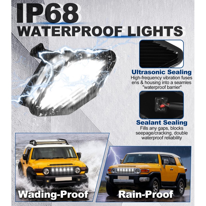 LED Grill Lights for 2007-2022 Toyota FJ Cruiser Accessories Raptor