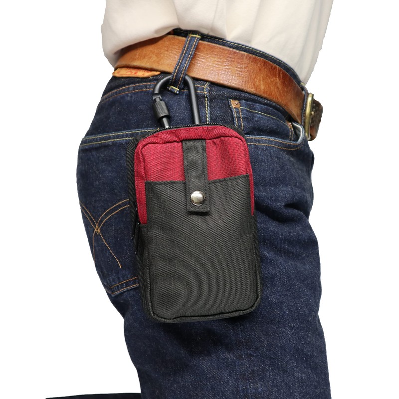 Kawadomi Seisakusho WK-03RD Multi-functional Work Pouch, 2-Way Attachment Belt Loop,