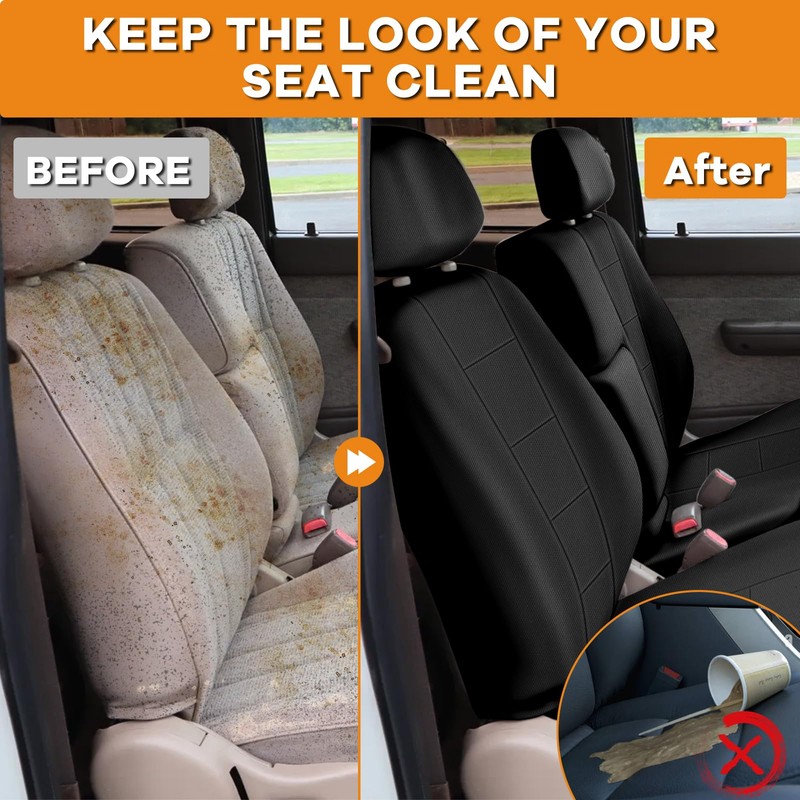 Kistrba Truck Seat Cover Compatible with 1995-2000 Toyota Tacoma, Knitted