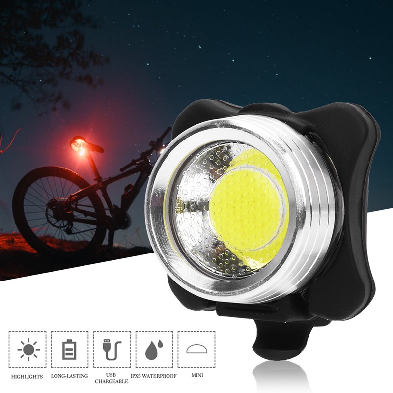 USB Rechargeable Bike Bicycle Light Taillight LED Night Cycling Lighting