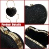 pfoosnd Sparkly Clutch Purses for Women Formal Clutch, Heart Shape