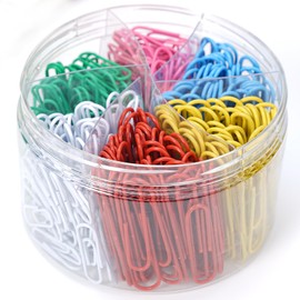 450 PCS Color Paper Clips, Small (1 inch) and Large (2 inch) Paperclips, Durable, Rustproof 6 Colours Metal Paper Clips for Paperwork, 28 mm + 50mm Paperclip Set for Office, School, Document Use