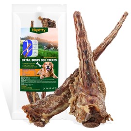 Hkpetty Natural Beef Tail Bones for Dogs - Long-Lasting Dental Chew, Rawhide-Free & Digestible Dog Treats,Single Ingredient Grass-Fed Beef（2 PCS）