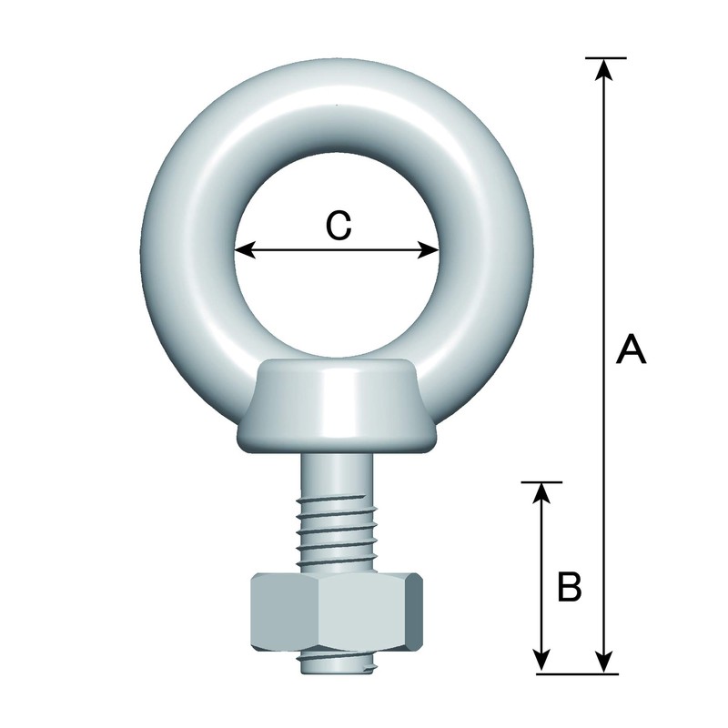 DAIDOHANT 10101693 Uniqlo Eye Bolt (with nut) [W5/8] (A) 27