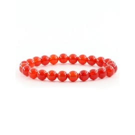 Ouubuuy Carnelian Crystal Beads Bracelet 8mm Natural Gemstone Beaded Bracelets Healing Crystal Bracelet for Women Mothers Day Gifts