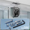Ranbo Frameless Glass Door Floor Lock, Clamp-On No-Drill, 304 Stainless