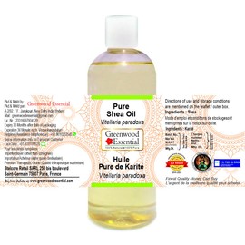 Greenwood Essential Pure Shea Oil (Vitellaria Paradoxa) Natural Therapeutic Quality 200 ml (6.76 oz)