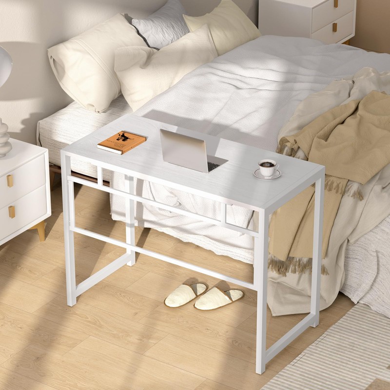 GreenForest Folding Desk for Small Spaces,35.4 in No-Assembly Small Computer