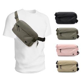 Crossbody Sling Bag for Women and Men, Chest Bag Daypack Fanny Pack Cross Body Bag for Outdoors Leisure Hiking Traveling (Moss Green)