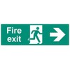 Fire Exit Right Sign, SAV, Signs Personal Protection, Site Security,