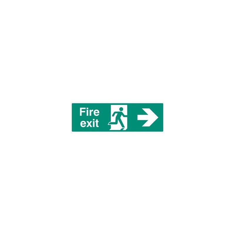 Fire Exit Right Sign, SAV, Signs Personal Protection, Site Security,