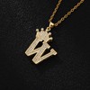 UALGL A-Z Letters Necklace Crown Necklace for Men Women 18K