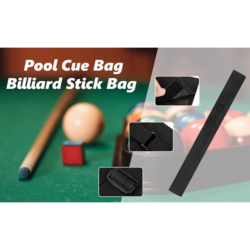 Tiiyee Pool Cue Case 3/4 Snooker Bag, Lightweight Anti Dust