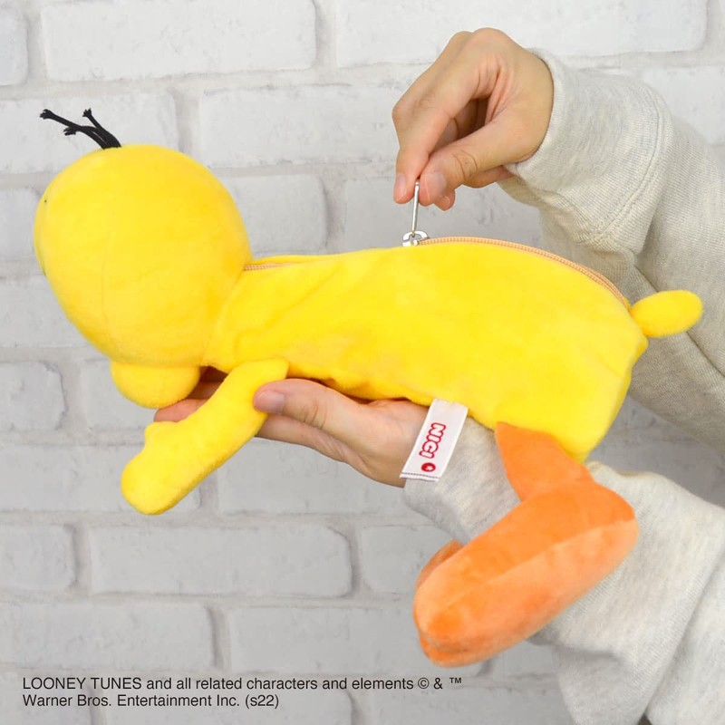 NICI Looney Tunes Tweety Figure Pen Pouch Plush Stationery Pencil