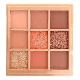 Paleta De Sombras 9 Tonos Nude Neutros Mate Y Brillo