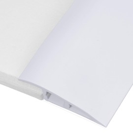uxcell Floor Transition Strip 6.5ft Self-Adhesive Flooring Edge Trim Strip for Uneven Floors Gaps from 1/4" to 3/8", White