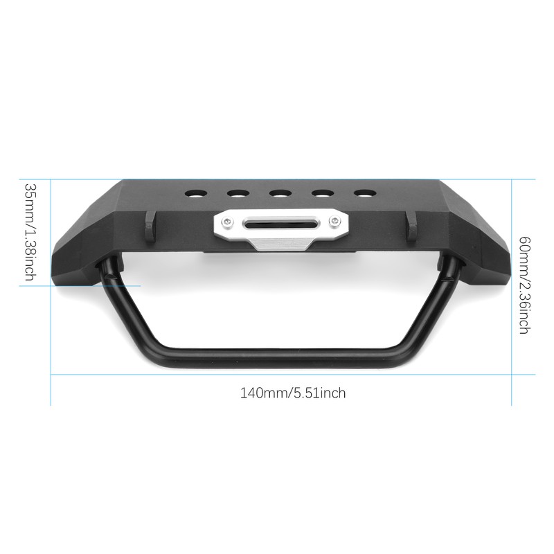 Front Bumper Manual Winch Upgrade Kit Accessory Fit for TRX4/SCX10