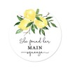 2" Round She Found Her Main Squeeze Lemon Bridal Shower