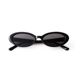 DUPER Black Sunglasses Woman- Ractangle Sunglasses for Womens, Trendy Sunglasses Men, Mob Wife Gold V Accent Sunglasses (B1)