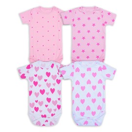 NIYS Unisex Bodysuits Shortsleeved Comfortable Soft 100% Cotton Vests for 0 to 24 Months Baby Boys and Girls (Colour 12, 18-24M)