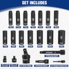 WORKPRO 20-Piece 1/2＂ Drive Deep Impact Socket Set, 6-Point, Cr-V