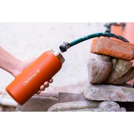 LifeStraw Go Series — Insulated Stainless Steel Water Filter Bottle for Travel and Everyday Use Removes Bacteria, Parasites and Microplastics, Improves Taste, 24oz Kyoto Orange