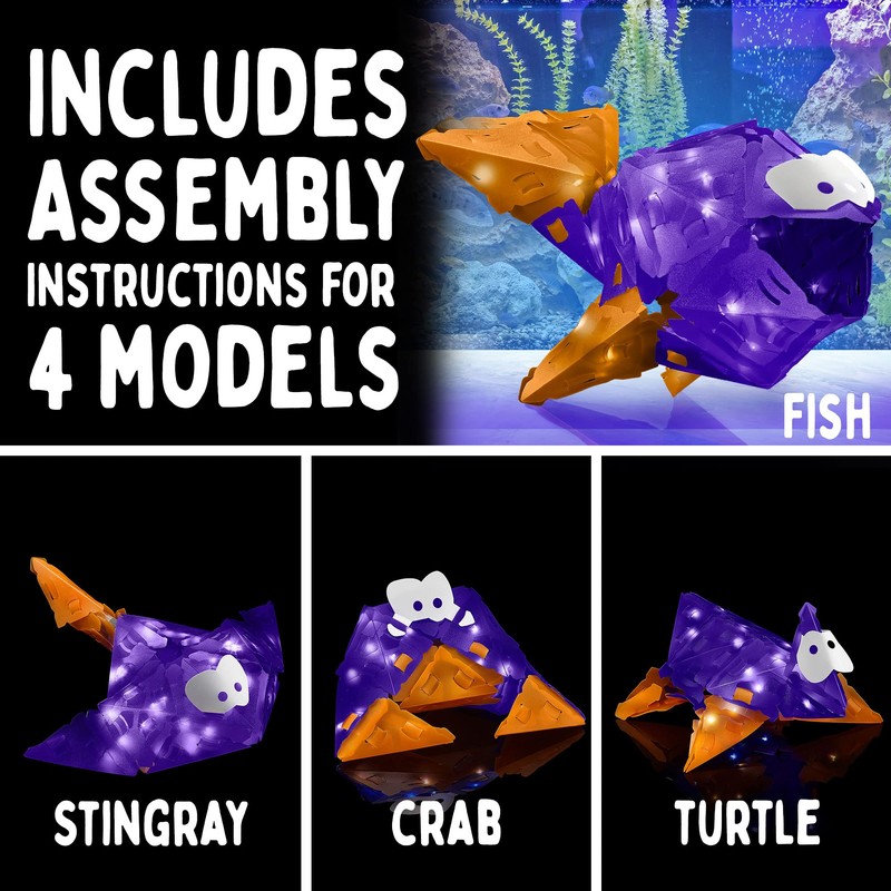 Creatto Flashy Fish & Silly Swimmers Light-Up 3D Puzzle Kit