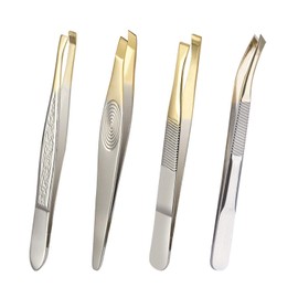 4 Pieces of Stainless Steel Tweezers, Eyebrow Trimming Tools, Multi-Functional Tweezers, Clamping Tools, Durable Tweezers Tools.