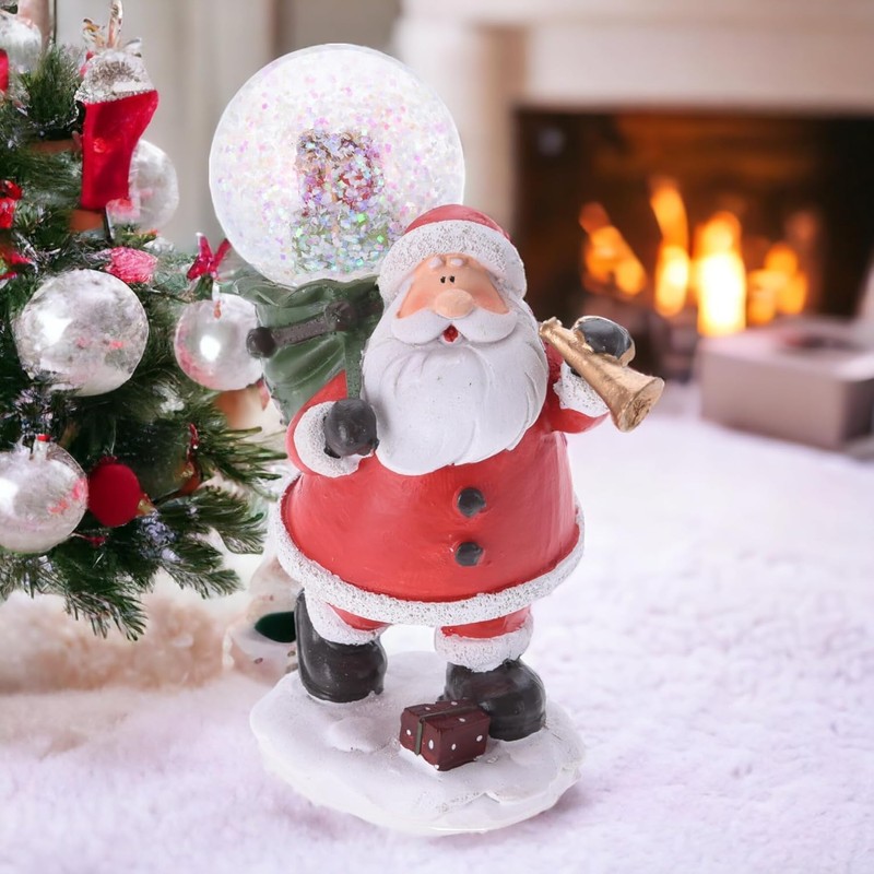 Envenzo Christmas Snow Globe Santa Magical Table Decoration, Loving Details,