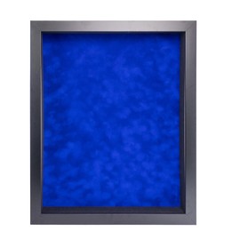 16x20 Shadow Box Frame Black Wood with a 1 3/4" Usable Display Depth Includes a Royal Blue Suede Acid-Free Backing Board, UV Resistant Acrylic, and Hanging Hardware