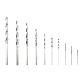 MEETOOT 10-Piece Diamond Drill Bit Set Heavy Duty Micro Drill Bit Set for Glass Tile Jewelry 0.8mm 1.0mm 1.2mm 1.5mm 1.8mm 2.0mm 2.5mm 3.0mm 3.5mm 4.0mm