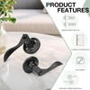GOBEKOR 10 Pack Matte Black Privacy Door Levers Bedroom Door