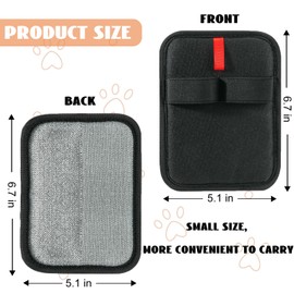 Pet Hair Removal Glove,Pet Hair Remover for Cat & Dog,New Upgraded Electrostatic Gloves Pet Hair,Reusable Electro Static Pet Hair Remover Electrostatic Gloves for Furniture,Couch (2 PC Small Red)