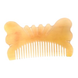 Baluue Handmade Natural Horn Comb Thickened Carved Design Static Scalp Massage Tool for Long Hair Care Durable Professional Detangling Grooming Accessory