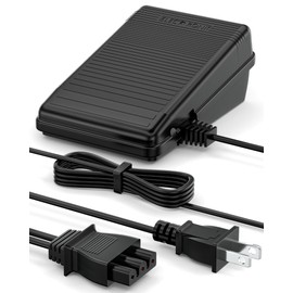 VHBW for Singer Sewing Machine Foot Pedal,359102-001 Compatible with Singer 2263,4423,e99670, 8280,4452,2277,4411,3116,3337,1304,M3220,3342,4432,1120,50t8,3232,1507, D-Shape Plug ​Foot Pedal