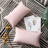 DEZENE 12x20 Throw Pillow Covers Pink: 2 Pack Cozy Soft