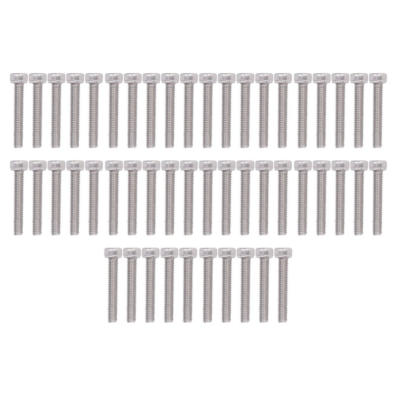 50Pcs Hex Socket Cup Head Screw Galvanized Steel M4 for