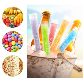 300 Pack Popsicle Bags, Ice Pop Bags for Kids Adults, Freeze Pop Bags with Funnel Disposable Popsicle Molds Bags for DIY Yogurt Tubes, Fruit Smoothies and Ice Summer Party Favors