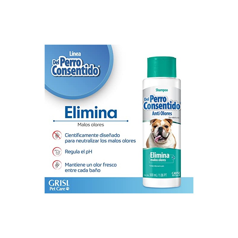 Perro Consentido - Shampoo Antiolores, 500ml