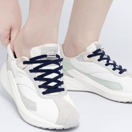 Handshop 2 Pairs of No Tie Shoelaces - Elastic Shoelaces with Metal Capsules - Shoelaces Quick Release for Adults and Children Trainers (Dark Blue 120 cm)