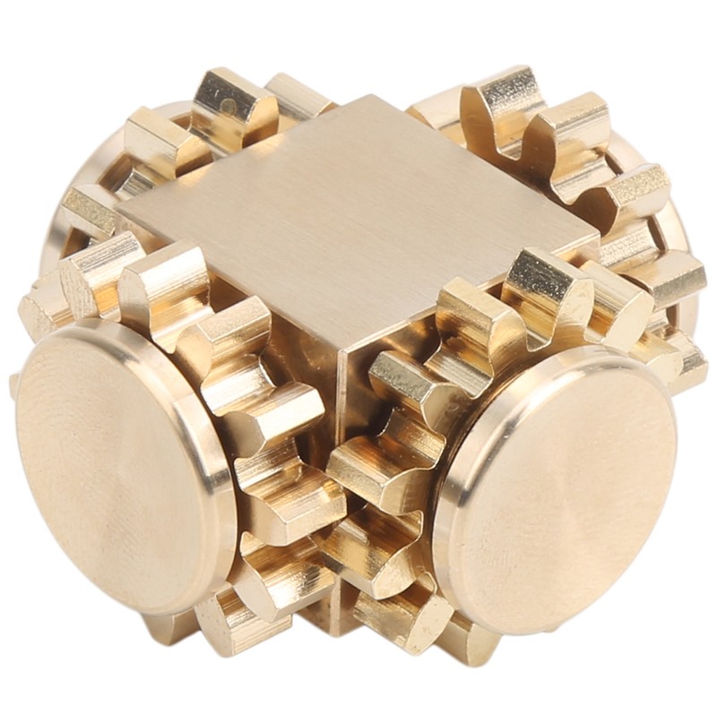 Cube Shaped Gear Fingertip Gyroscope Decompression Toys Stress Relief for