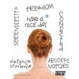 Tattoo Fonts - Lettering Scripts Tattoo Flash Design Book 64-Pages