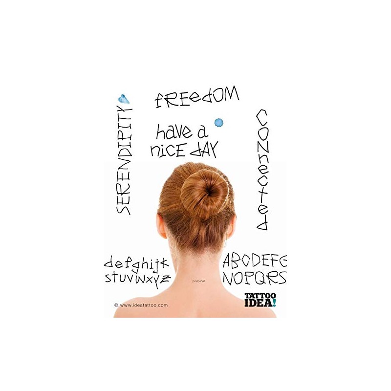 Tattoo Fonts - Lettering Scripts Tattoo Flash Design Book 64-Pages