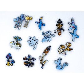 Wooden Mini Jigsaw Puzzle for Adults - Hedgehog in Autumn - 50 Pieces - Made in USA by Nautilus Puzzles