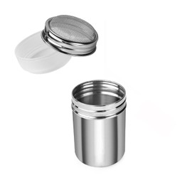 Accmor 1 Pack Powdered Sugar Shaker Duster, Cinnamon Shaker Flour Sifter, 7oz Stainless Steel Fine Mesh Dredges Shakers for Cinnamon Flour Salt Pepper
