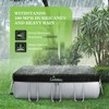 UIRWAY 10x16 FT Oval Pool Cover with Reflective Strips for