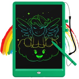 Oksoar Writing Tablet for Kids (Age 3-8), 10-Inch LCD Colorful Doodle Boards, Perfect for Christmas & Birthday Gifts, Learning Toys & Travel Essentials for Boys and Girls (Green)