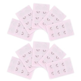 Allegra K 10 Pcs Women 3 x 2 Hooks Underwear Bra Extenders Straps Extension Light Pink
