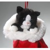Carl Dick Cat black-white in X-Mas Sock, 18 inches, 45cm,