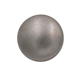 Silver matt slightly curved metal buttons with eyelet (10 pieces) (25 mm)